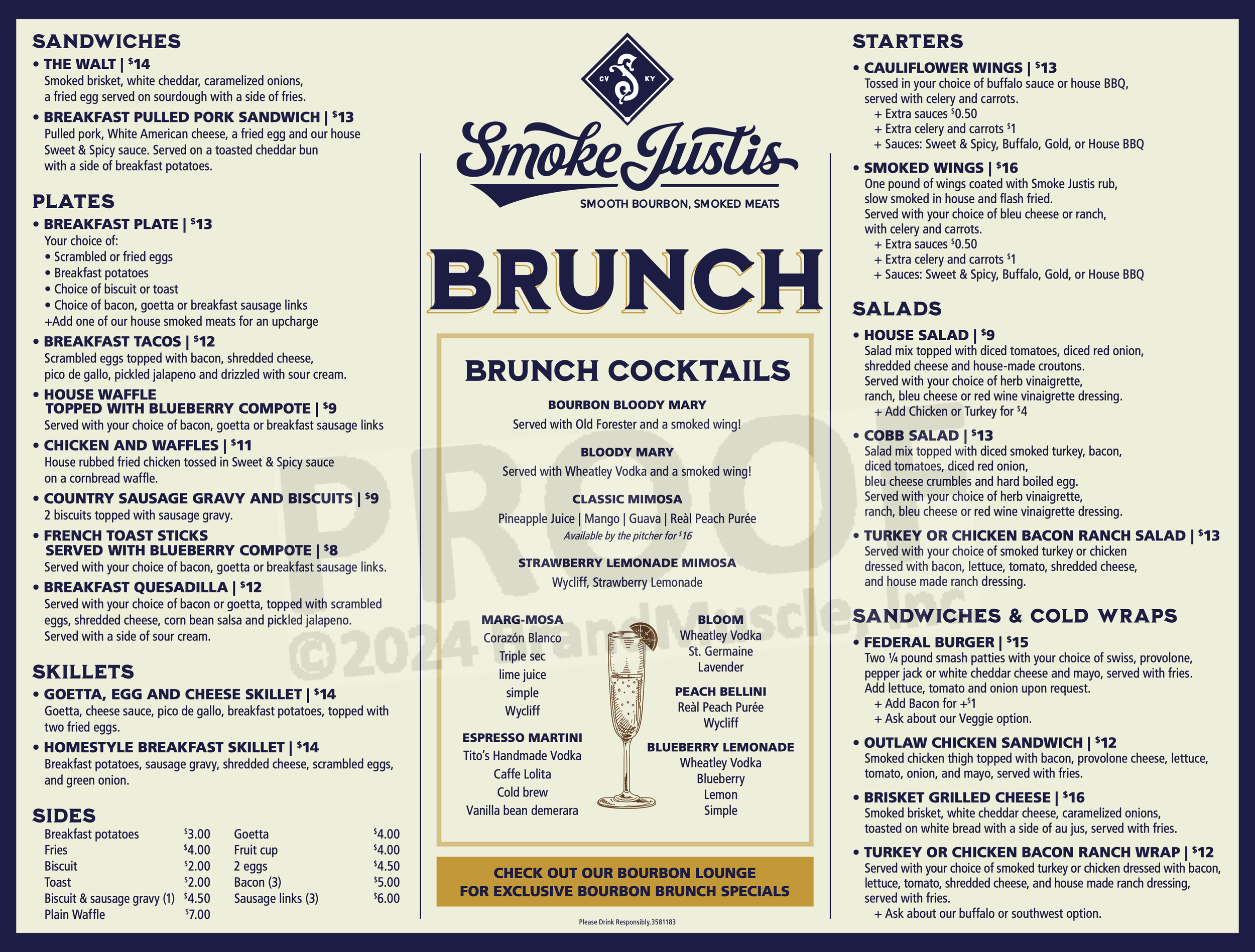 未使用　MENU イシャスベースS スモーク INTRODUCING OUR NEW BRUNCH MENU!! — Smoke Justis